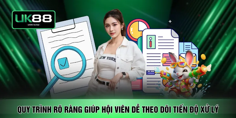 Quy trình rõ ràng giúp hội viên dễ theo dõi tiến độ xử lý