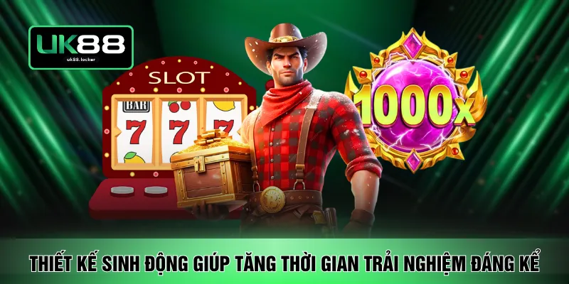 Thiết kế sinh động giúp tăng thời gian trải nghiệm đáng kể